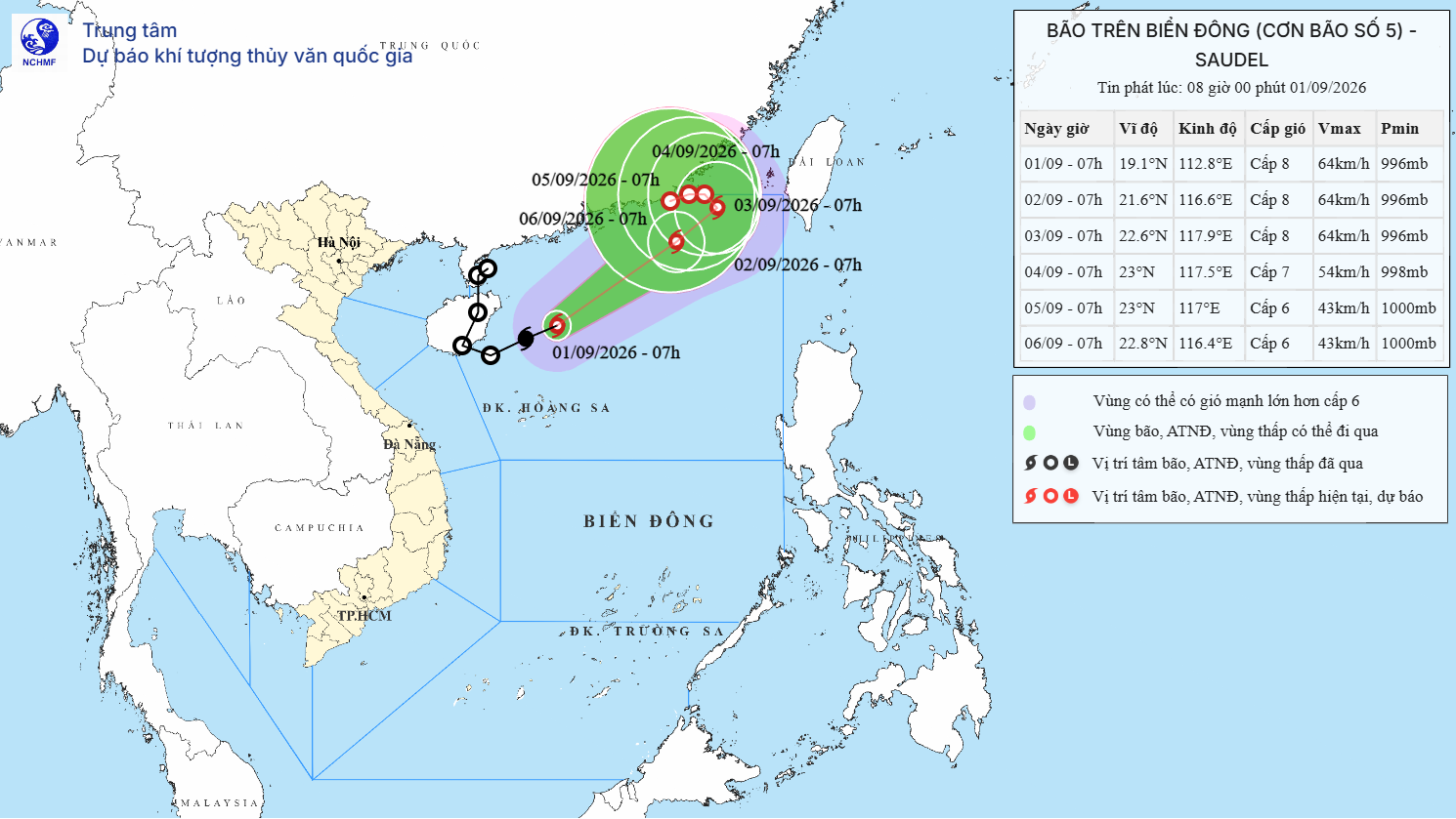 TIN BÃO TRÊN BIỂN ĐÔNG (Cơn bão số 05)