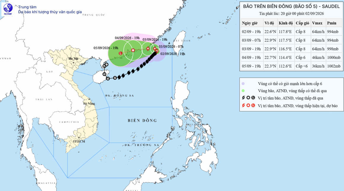 TIN BÃO TRÊN BIỂN ĐÔNG (Cơn bão số 05)