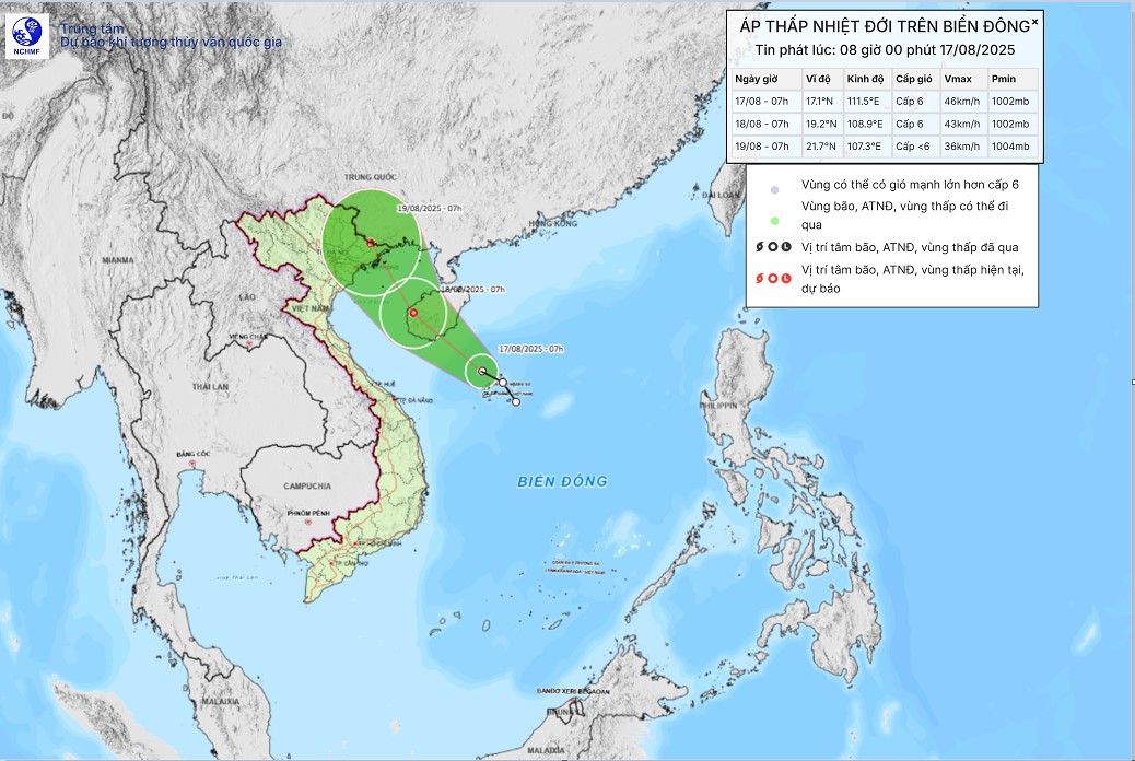 TIN ÁP THẤP NHIỆT ĐỚI TRÊN BIỂN ĐÔNG