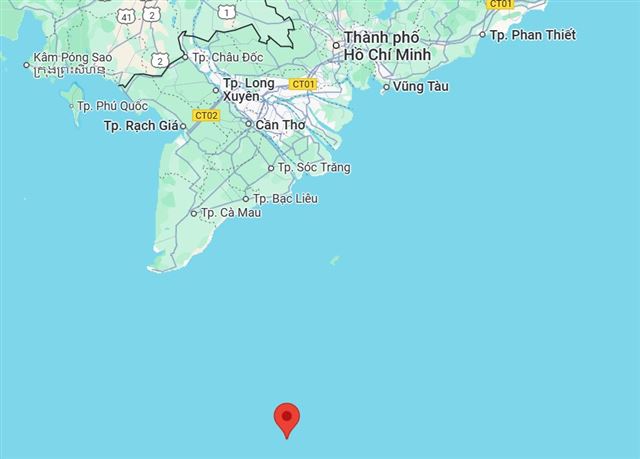 Hỗ trợ tìm kiếm thuyền viên tàu cá KG 95474 TS mất tích