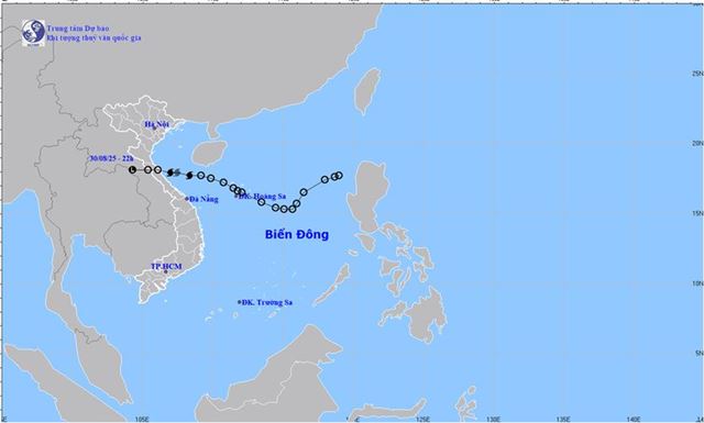 Tin cuối cùng về cơn bão số 6 (Tin phát lúc 22h15 ngày 30/8/2025)