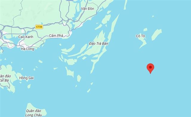Tàu cá QN 90568 TS bị chìm trên Vịnh Bắc Bộ, 2 thuyền viên mất tích
