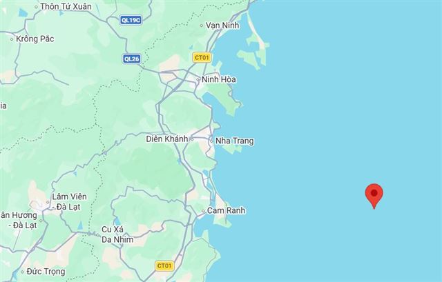 Tàu cá QNG 95068 TS báo nạn qua nút bấm khẩn cấp trên thiết bị Vifish